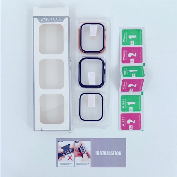 NWT 3 pk Apple Watch Covers/Cases - Black, Rose Gold, Clear - Picture 7 of 7